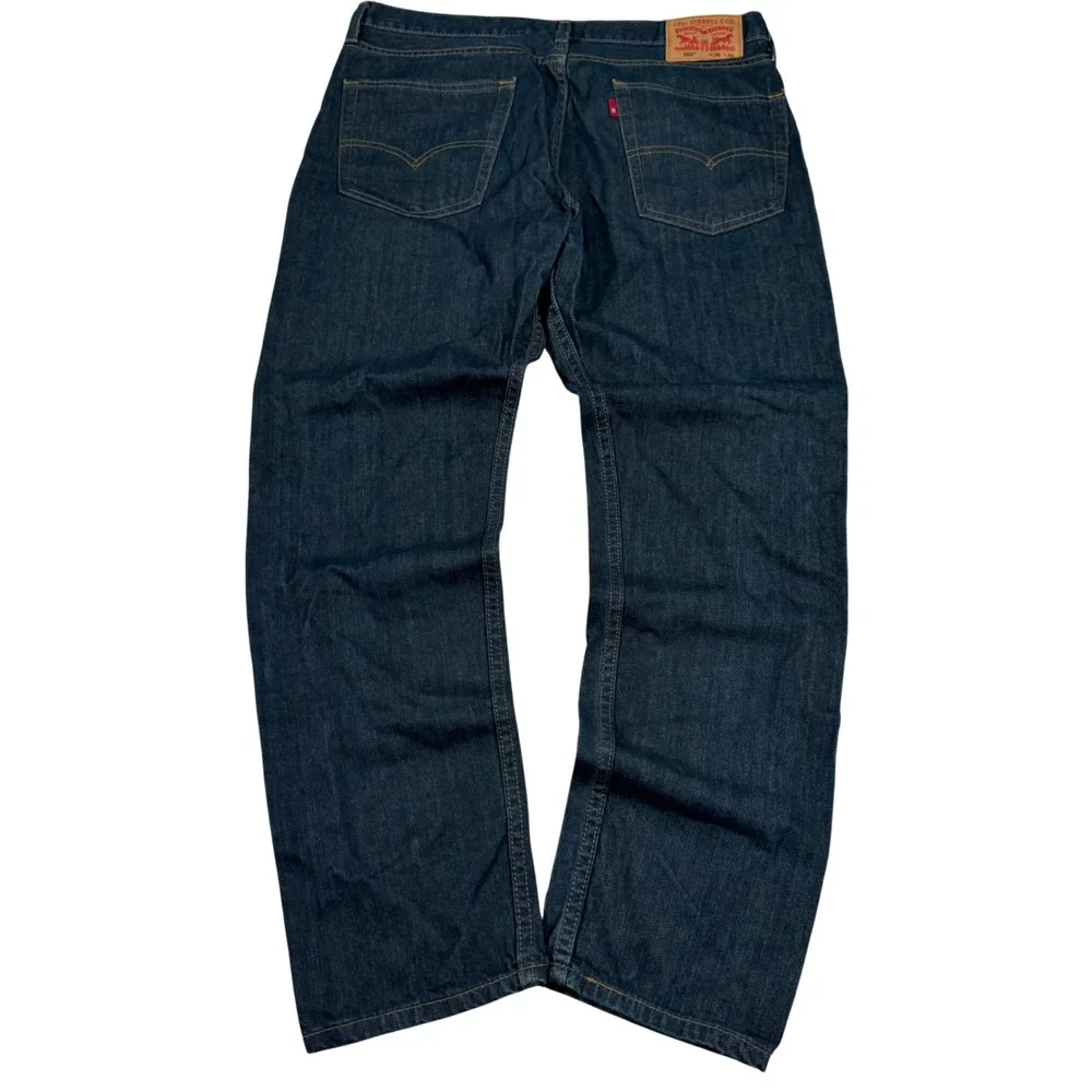 Levi's 502 Regular Taper Jeans Mens 36x32 Dark Wash Blue Denim Casual 29507-0000